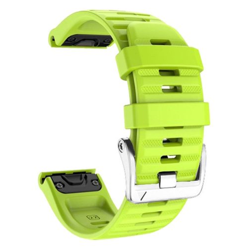 Watch Band for Garmin Forerunner 965 / 955 / 945 / 935 Soft Silicone Strap  Bracelet with Silver Buckle - Green