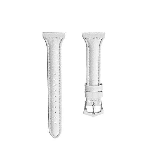 18mm Genuine Leather Watch Band Strap for Xiaomi Mi Watch - White