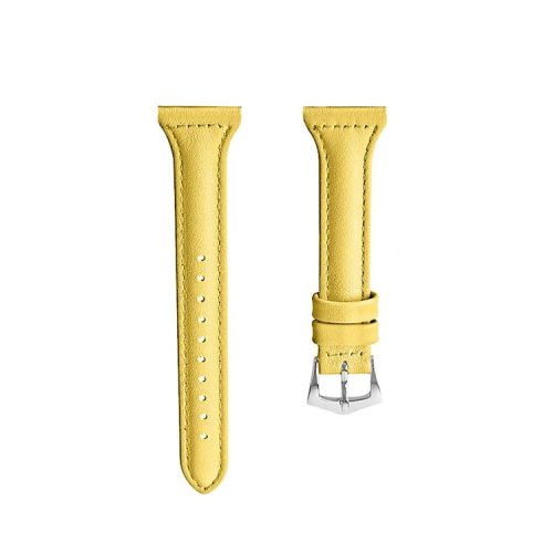 18mm Genuine Leather Watch Band Strap for Xiaomi Mi Watch - Yellow