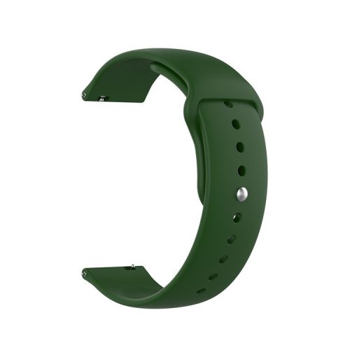 18mm Solid Color Silicone Smart Watch Replacement Strap for Xiaomi Mi Watch - Army Green