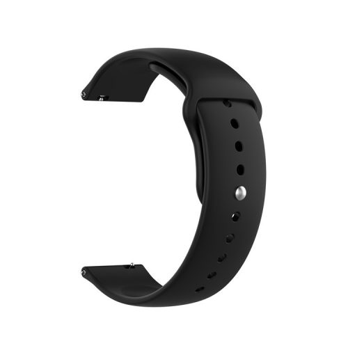 18mm Solid Color Silicone Smart Watch Replacement Strap for Xiaomi Mi Watch - Black