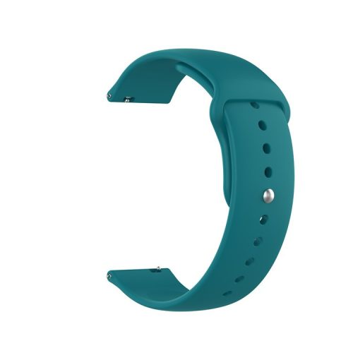 18mm Solid Color Silicone Smart Watch Replacement Strap for Xiaomi Mi Watch - Dark Green