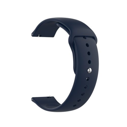 18mm Solid Color Silicone Smart Watch Replacement Strap for Xiaomi Mi Watch - Navy Blue