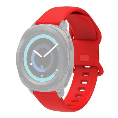 22mm Adjustable Universal Silicone Watchband Strap Replacement Wrist Strap for Xiaomi Haylou RT LS05s/RS3 LS04 - Red