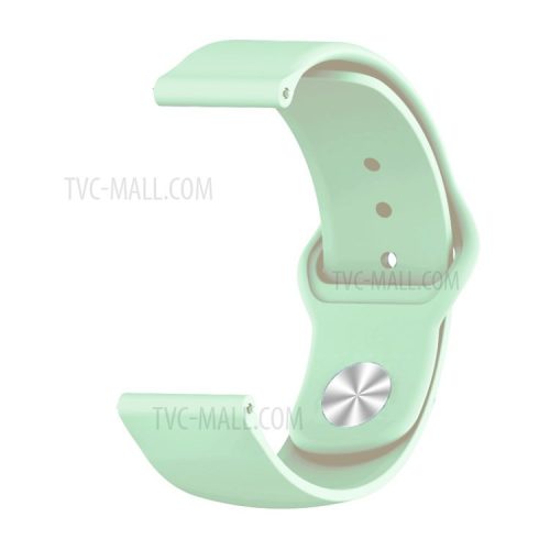 22mm Silicone Smart Watch Strap with Rivet Buckle Closure for Xiaomi Haylou Solar - Light Green