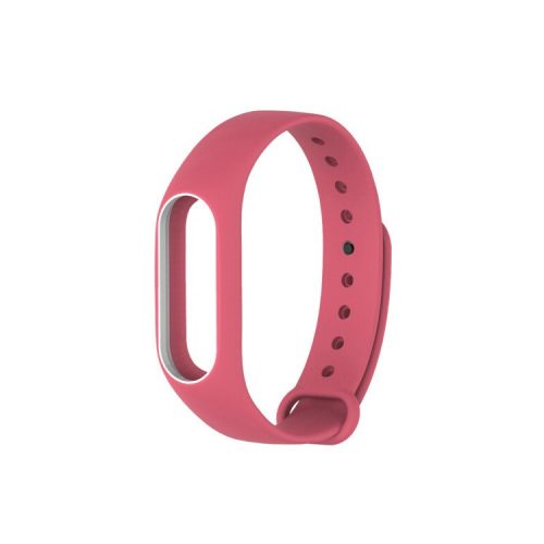 Anti-lost TPU Watch Strap Replacement  for Xiaomi Mi Band 2 - Pink + White