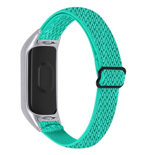 Braided Nylon Strap Watch Band Adjustable Elastic Solo Sports Loop Bracelet for Xiaomi Mi Band 4 / 3 - Mint Green