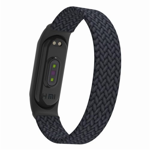 Elastic Nylon Wristband Watch Strap [Size: S] for Xiaomi Mi Band 5 / 4 / 3 - Charcoal