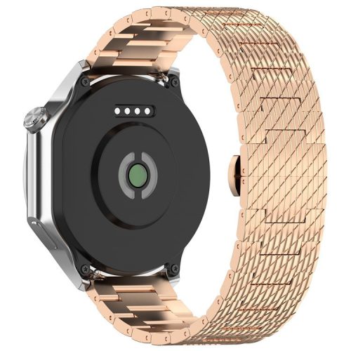 For Samsung Galaxy Watch 46mm / Huawei Watch GT 4 46mm / Xiaomi Watch 2 Pro 22mm Stainless Steel Watch Strap - Rose Gold