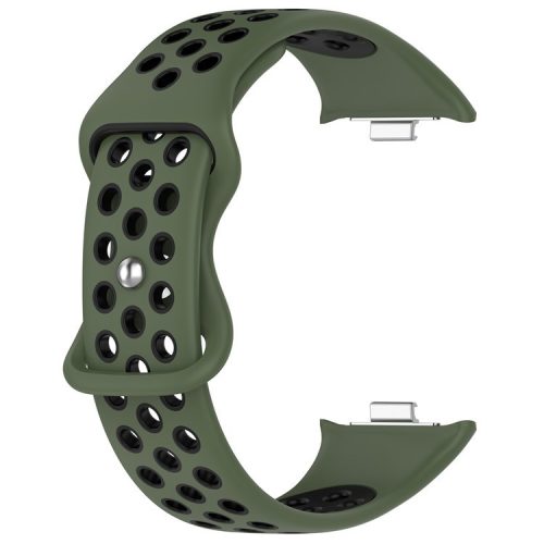 For Xiaomi Mi 8 Pro Replacement Band Dual Color Silicone Watch Strap - Blackish Green / Black