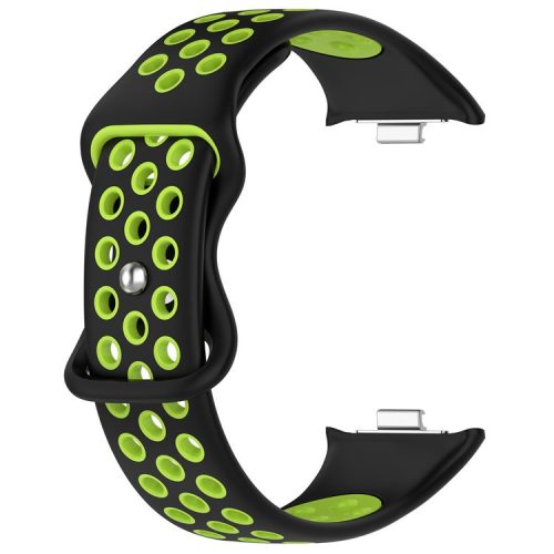 For Xiaomi Mi 8 Pro Replacement Band Dual Color Silicone Watch Strap - Green / Black