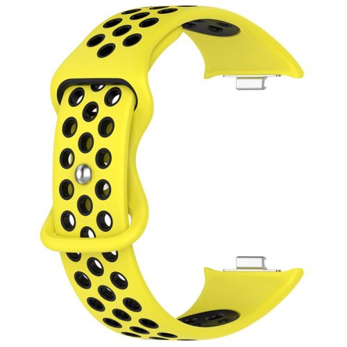 For Xiaomi Mi 8 Pro Replacement Band Dual Color Silicone Watch Strap - Yellow / Black