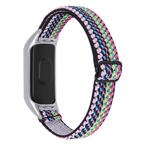 For Xiaomi Mi Band 3 / 4 Nylon Braided Watch Strap Replacement Adjustable Elastic Wrist Band - Style 9