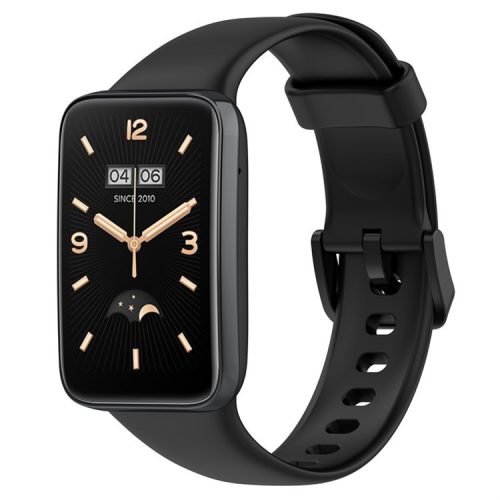 For Xiaomi Mi Band 7 Pro Solid Color TPU Watch Band Pin Buckle Adjustable Wrist Strap - Black