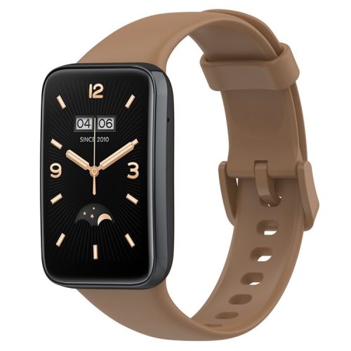 For Xiaomi Mi Band 7 Pro Solid Color TPU Watch Band Pin Buckle Adjustable Wrist Strap - Brown