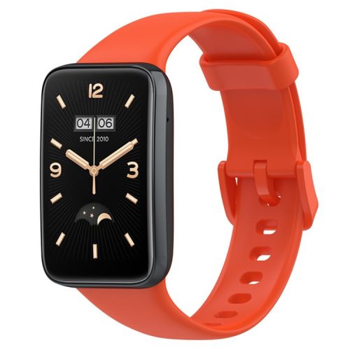 For Xiaomi Mi Band 7 Pro Solid Color TPU Watch Band Pin Buckle Adjustable Wrist Strap - Orange