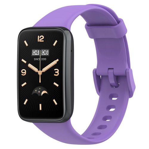 For Xiaomi Mi Band 7 Pro Solid Color TPU Watch Band Pin Buckle Adjustable Wrist Strap - Purple