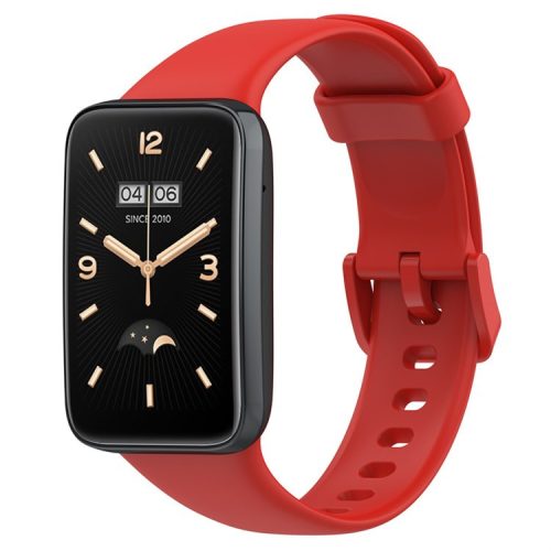 For Xiaomi Mi Band 7 Pro Solid Color TPU Watch Band Pin Buckle Adjustable Wrist Strap - Red