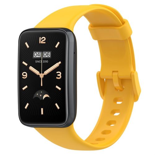 For Xiaomi Mi Band 7 Pro Solid Color TPU Watch Band Pin Buckle Adjustable Wrist Strap - Yellow