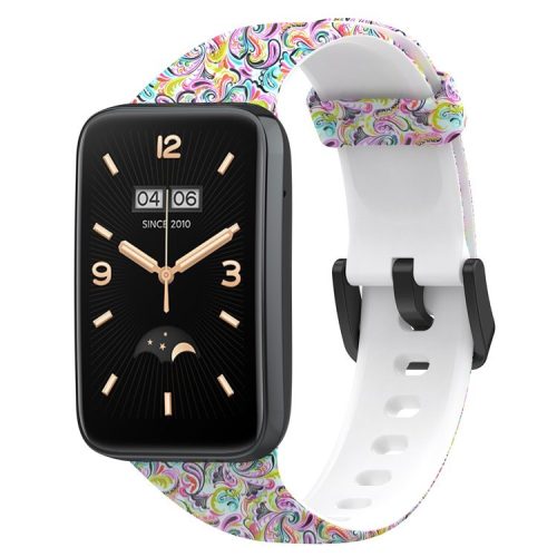 For Xiaomi Mi Band 7 Pro Sport Band Soft Silicone Pattern Printing Replacement Wristband, Standard Size - Facial Makeup