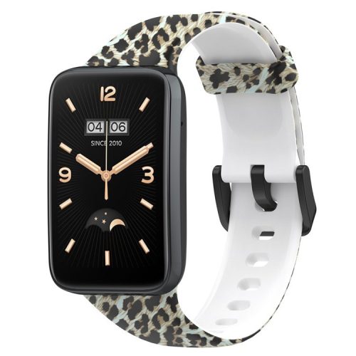 For Xiaomi Mi Band 7 Pro Sport Band Soft Silicone Pattern Printing Replacement Wristband, Standard Size - Leopard Print