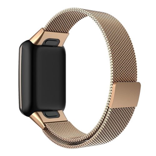 For Xiaomi Mi Band 7 Pro Stainless Steel Mesh Watch Band Strap Milanese Magnetic Wrist Strap - Gold