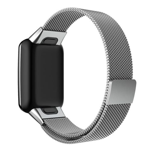 For Xiaomi Mi Band 7 Pro Stainless Steel Mesh Watch Band Strap Milanese Magnetic Wrist Strap - Silver