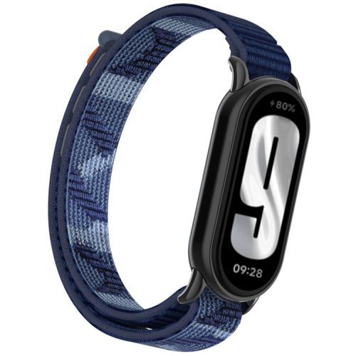 For Xiaomi Mi Band 9 / Smart Band 8 Watch Strap Nylon Loop Adjustable Wrist Band - Tranquil Blue