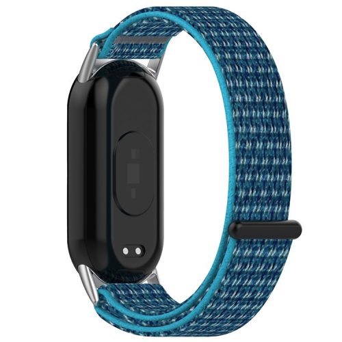 For Xiaomi Mi Band 9 NFC / 9 / Smart Band 8 NFC / 8 Nylon Wrist Strap Bracelet Band with Magic Tape - Blue