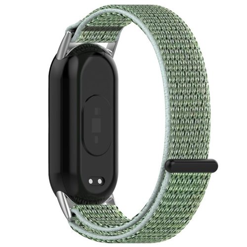 For Xiaomi Mi Band 9 NFC / 9 / Smart Band 8 NFC / 8 Nylon Wrist Strap Bracelet Band with Magic Tape - Green