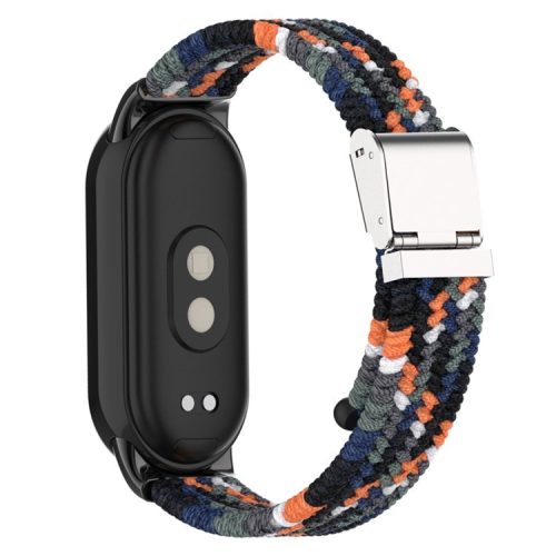 For Xiaomi Mi Band 9 NFC / Mi Band 9 / Smart Band 8 NFC / Smart Band 8 Braided Nylon Watch Band Adjustable Buckle Elastic Strap - Denim