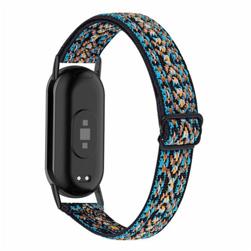 For Xiaomi Mi Band 9 NFC / Mi Band 9 / Smart Band 8 NFC / Smart Band 8 Nylon Braided Watch Strap Quick Release Elastic Watch Band - Brown