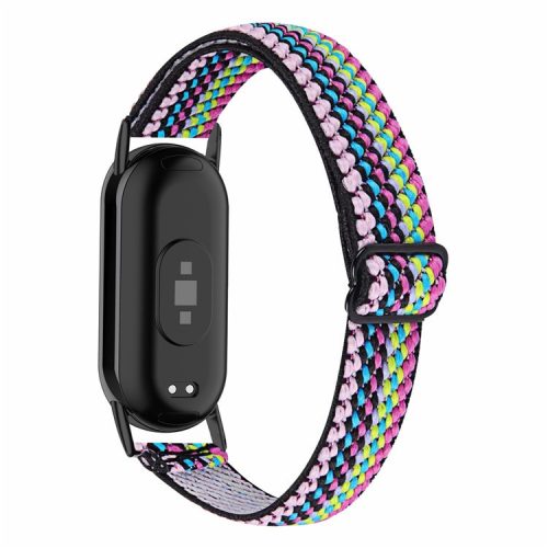 For Xiaomi Mi Band 9 NFC / Mi Band 9 / Smart Band 8 NFC / Smart Band 8 Nylon Braided Watch Strap Quick Release Elastic Watch Band - Colorful