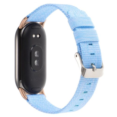 For Xiaomi Mi Band 9 NFC / Mi Band 9 / Smart Band 8 NFC / Smart Band 8 Nylon Watch Strap Adjustable Wrist Band Replacement - Baby Blue