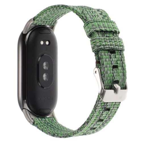 For Xiaomi Mi Band 9 NFC / Mi Band 9 / Smart Band 8 NFC / Smart Band 8 Nylon Watch Strap Adjustable Wrist Band Replacement - Green