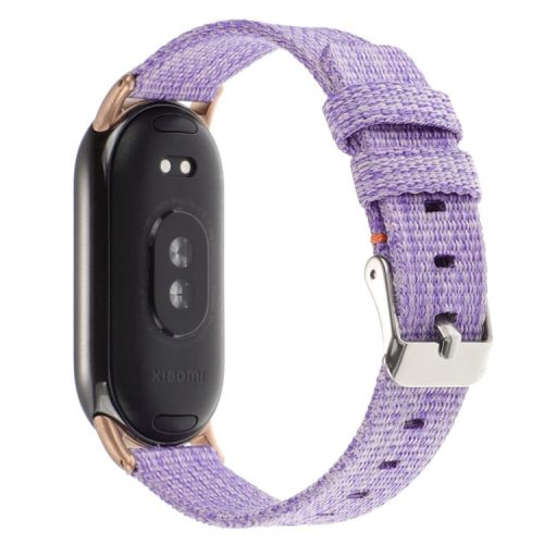 For Xiaomi Mi Band 9 NFC / Mi Band 9 / Smart Band 8 NFC / Smart Band 8 Nylon Watch Strap Adjustable Wrist Band Replacement - Light Purple