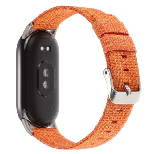 For Xiaomi Mi Band 9 NFC / Mi Band 9 / Smart Band 8 NFC / Smart Band 8 Nylon Watch Strap Adjustable Wrist Band Replacement - Orange