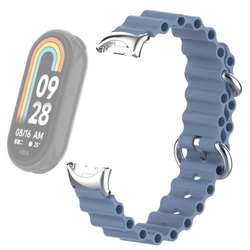 For Xiaomi Mi Band 9 NFC / Mi Band 9 / Smart Band 8 NFC / Smart Band 8 Ocean Band Adjustable Loop Sport Watch Strap with Connector - Lavender Grey