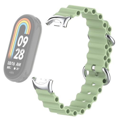 For Xiaomi Mi Band 9 NFC / Mi Band 9 / Smart Band 8 NFC / Smart Band 8 Ocean Band Adjustable Loop Sport Watch Strap with Connector - Light Green