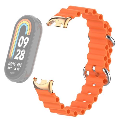 For Xiaomi Mi Band 9 NFC / Mi Band 9 / Smart Band 8 NFC / Smart Band 8 Ocean Band Adjustable Loop Sport Watch Strap with Connector - Orange