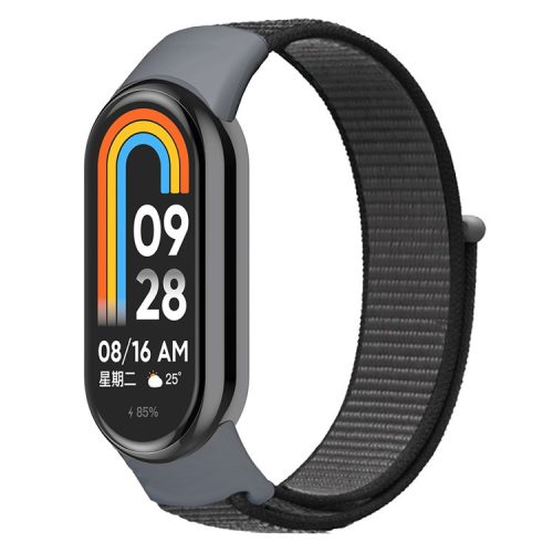 For Xiaomi Mi Band 9 NFC / Mi Band 9 / Smart Band 8 NFC / Smart Band 8 Soft Nylon Watch Band Adjustable Sport Wrist Strap - Anchor Grey