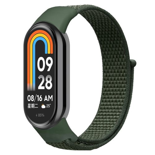 For Xiaomi Mi Band 9 NFC / Mi Band 9 / Smart Band 8 NFC / Smart Band 8 Soft Nylon Watch Band Adjustable Sport Wrist Strap - Army Green