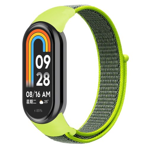 For Xiaomi Mi Band 9 NFC / Mi Band 9 / Smart Band 8 NFC / Smart Band 8 Soft Nylon Watch Band Adjustable Sport Wrist Strap - Bright Yellow