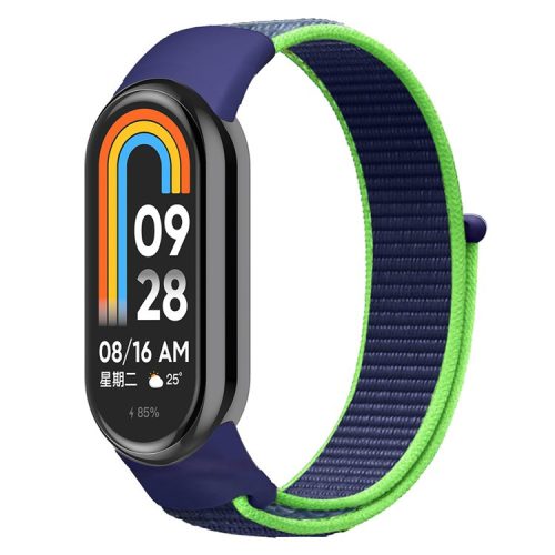 For Xiaomi Mi Band 9 NFC / Mi Band 9 / Smart Band 8 NFC / Smart Band 8 Soft Nylon Watch Band Adjustable Sport Wrist Strap - Lime