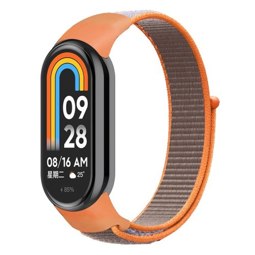 For Xiaomi Mi Band 9 NFC / Mi Band 9 / Smart Band 8 NFC / Smart Band 8 Soft Nylon Watch Band Adjustable Sport Wrist Strap - Orange