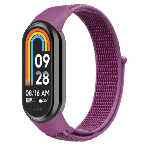 For Xiaomi Mi Band 9 NFC / Mi Band 9 / Smart Band 8 NFC / Smart Band 8 Soft Nylon Watch Band Adjustable Sport Wrist Strap - Pitaya