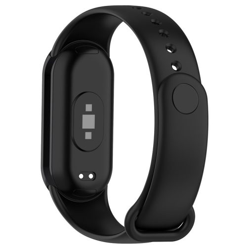 For Xiaomi Mi Band 9 NFC / Mi Band 9 / Smart Band 8 NFC / Smart Band 8 Solid Color Silicone Watch Strap Replacement Wrist Band - Black