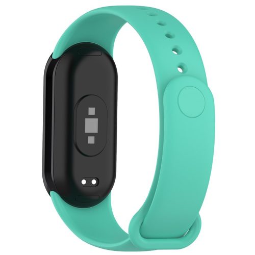 For Xiaomi Mi Band 9 NFC / Mi Band 9 / Smart Band 8 NFC / Smart Band 8 Solid Color Silicone Watch Strap Replacement Wrist Band - Cyan