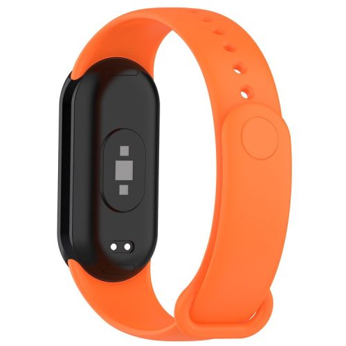 For Xiaomi Mi Band 9 NFC / Mi Band 9 / Smart Band 8 NFC / Smart Band 8 Solid Color Silicone Watch Strap Replacement Wrist Band - Orange