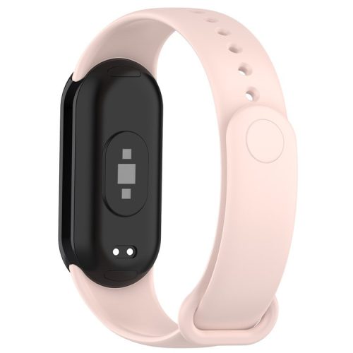 For Xiaomi Mi Band 9 NFC / Mi Band 9 / Smart Band 8 NFC / Smart Band 8 Solid Color Silicone Watch Strap Replacement Wrist Band - Pink